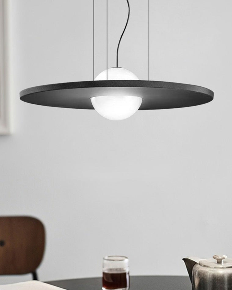 WOMO Black Disc Pendant Light-WM2324