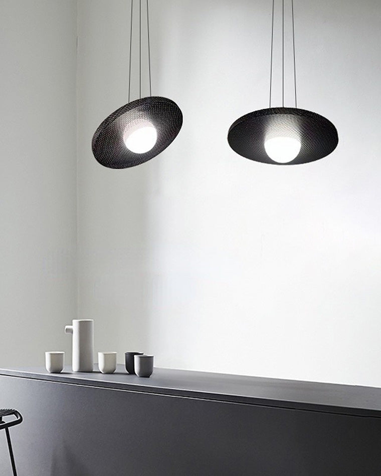 WOMO Black Disc Pendant Light-WM2324