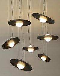 WOMO Black Disc Pendant Light-WM2324