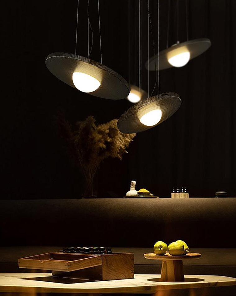 WOMO Black Disc Pendant Light-WM2324