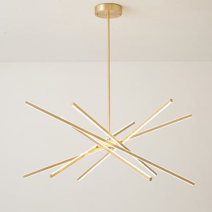 WOMO Brass Stick Led Chandelier-WM2330