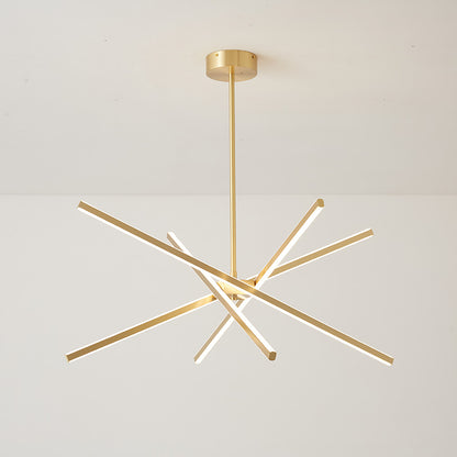 WOMO Brass Stick Led Chandelier-WM2330