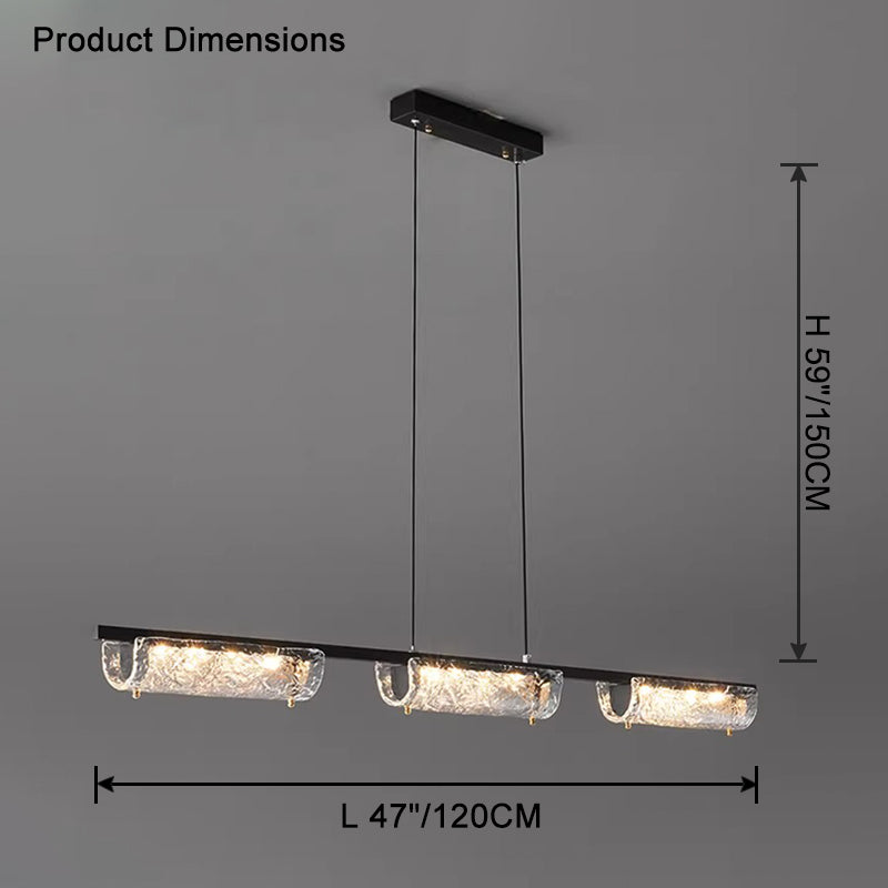 WOMO Black Linear Pendant Light-WM2331