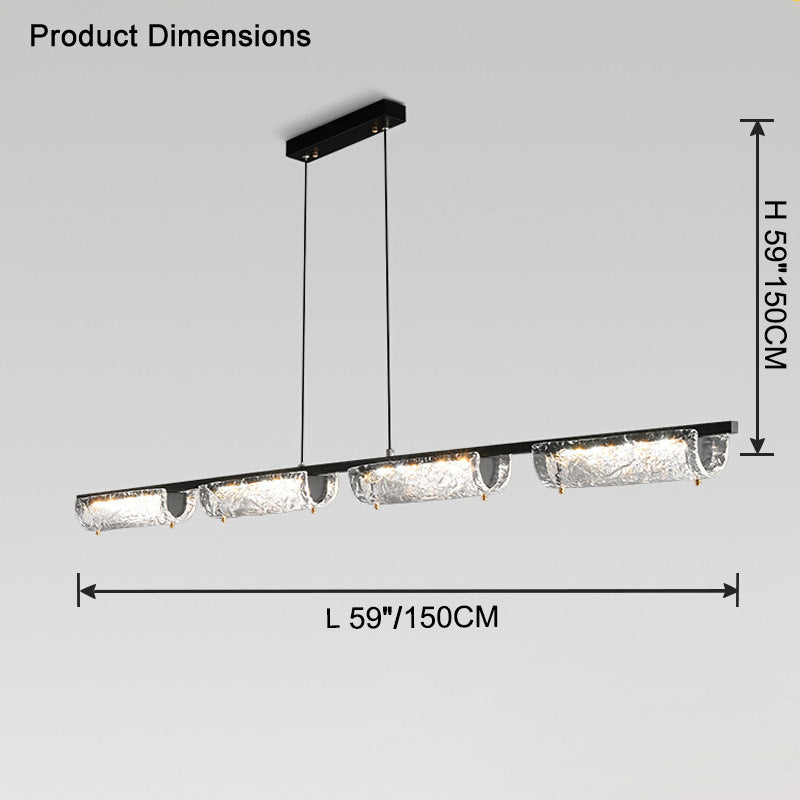 WOMO Black Linear Pendant Light-WM2331