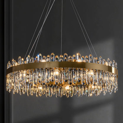 WOMO Gold Crystal Round Chandelier-WM2339a