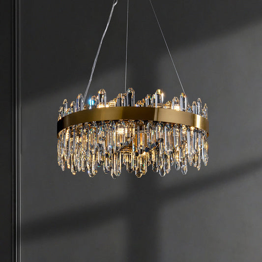 WOMO Gold Crystal Round Chandelier-WM2339a