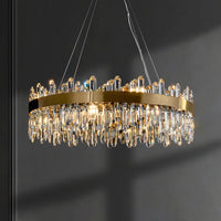 WOMO Gold Crystal Round Chandelier-WM2339a