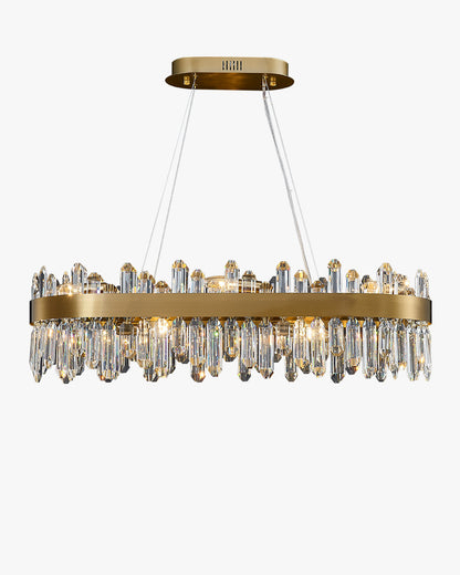 WOMO Gold Crystal Round Chandelier-WM2339