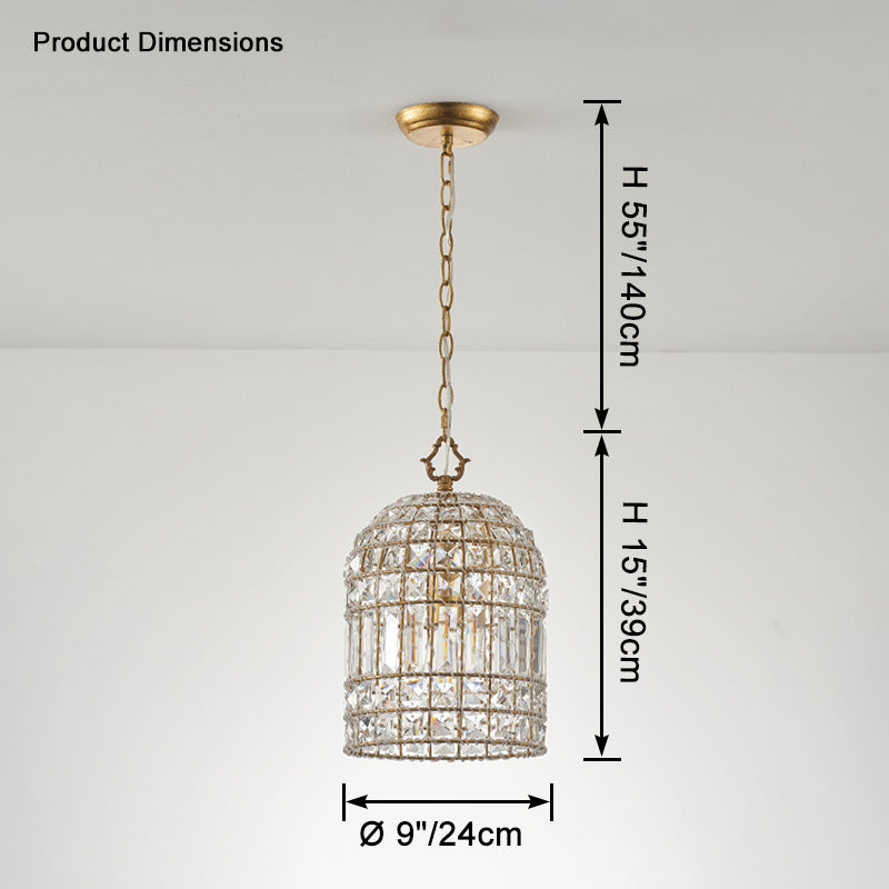 WOMO Bell Crystal Pendant Light-WM2343