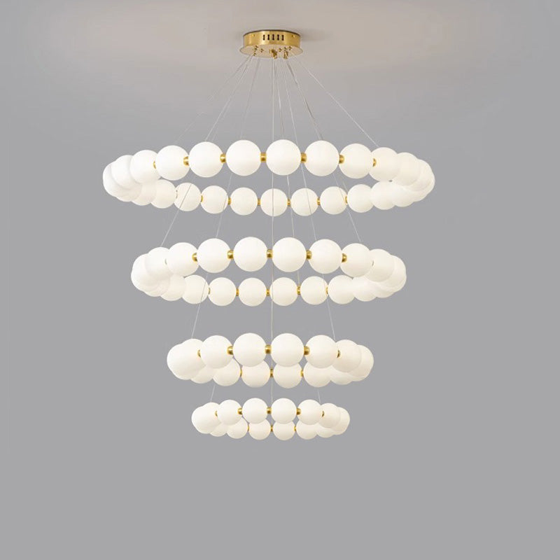 WOMO Pearl Necklace Round Chandelier-WM2344