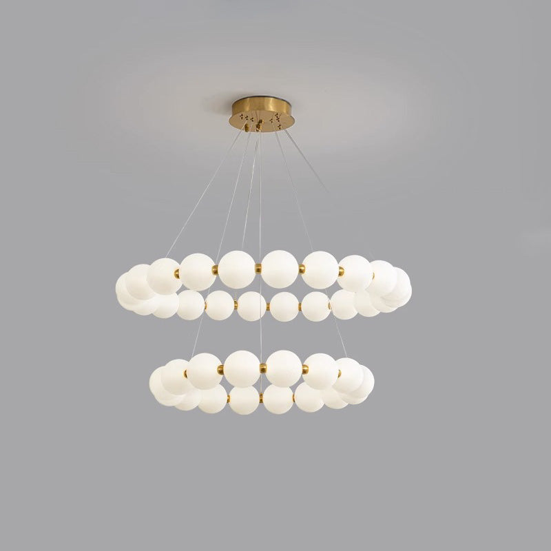 WOMO Pearl Necklace Round Chandelier-WM2344