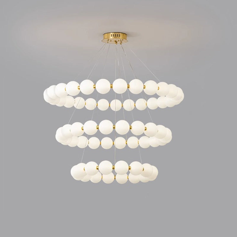 WOMO Pearl Necklace Round Chandelier-WM2344