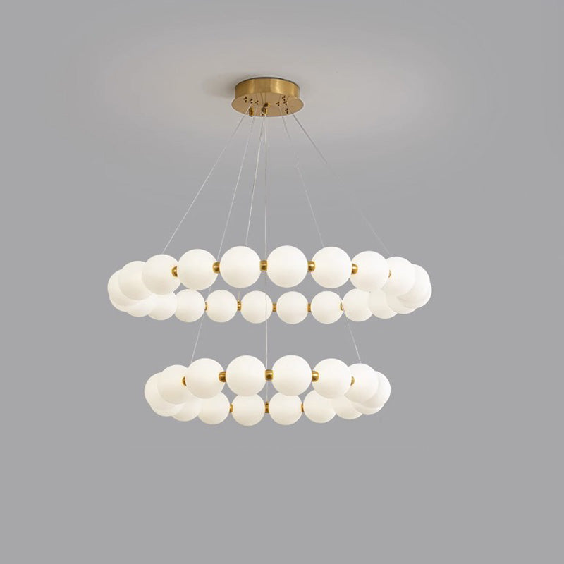 WOMO Pearl Necklace Round Chandelier-WM2344