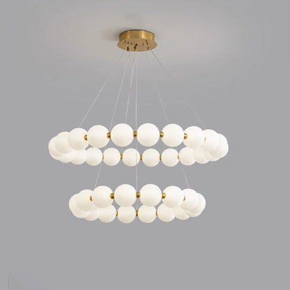 WOMO Pearl Necklace Round Chandelier-WM2344