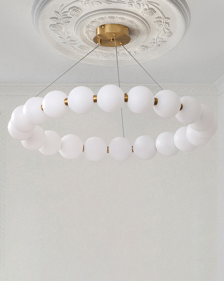 WOMO Pearl Necklace Round Chandelier-WM2344