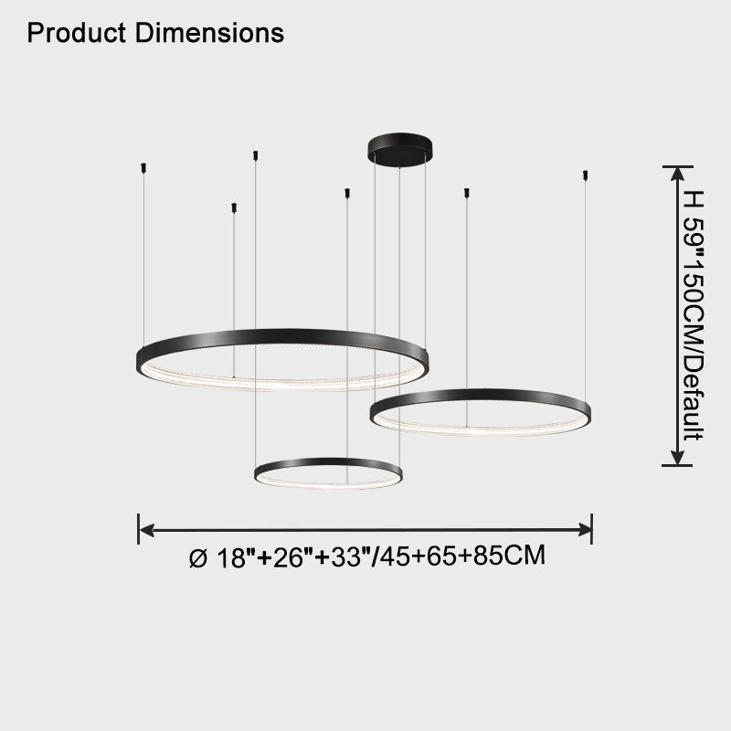 WOMO Circular Led Horizontal Chandelier-WM2345