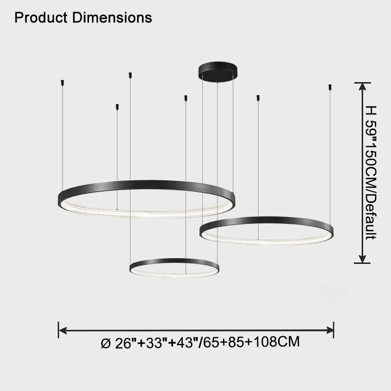 WOMO Circular Led Horizontal Chandelier-WM2345