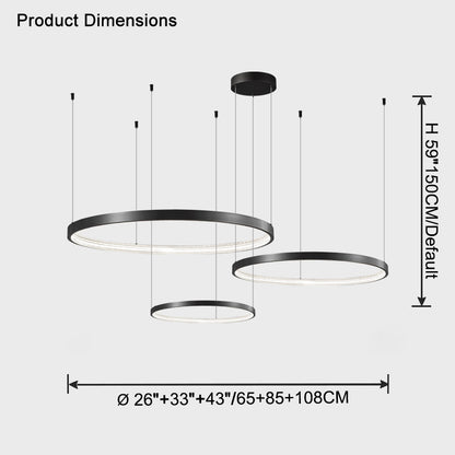 WOMO Circular Led Horizontal Chandelier-WM2345