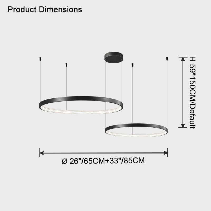 WOMO Circular Led Horizontal Chandelier-WM2345