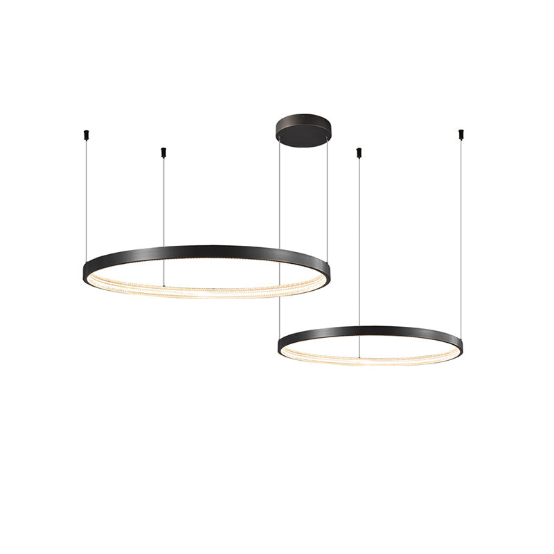 WOMO Tiered Circular Led Brass Chandelier-WM2345