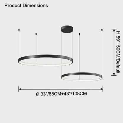 WOMO Circular Led Horizontal Chandelier-WM2345