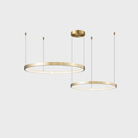 WOMO Tiered Circular Led Brass Chandelier-WM2345
