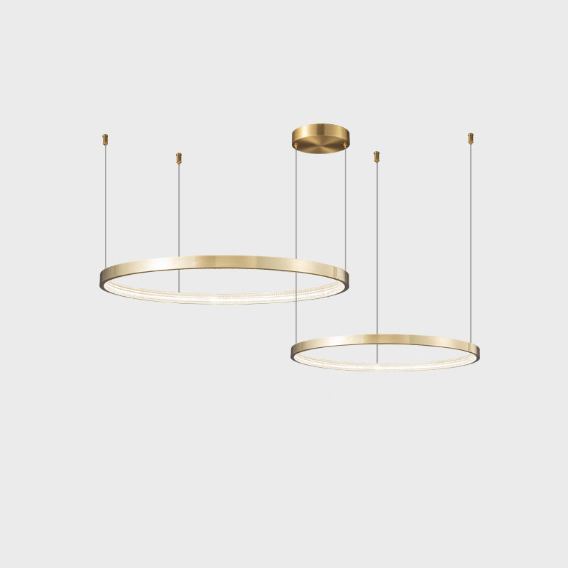 WOMO Tiered Circular Led Brass Chandelier-WM2345