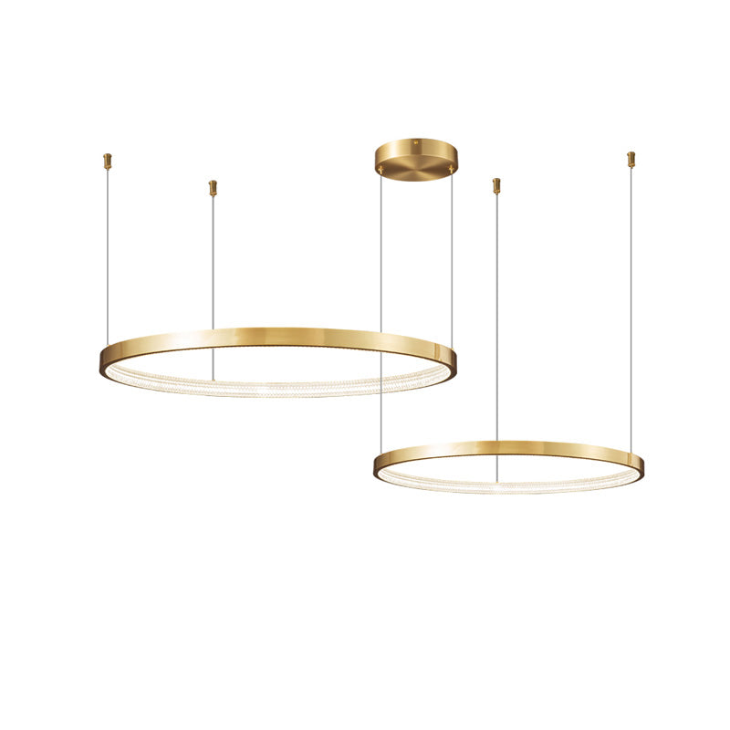 WOMO Tiered Circular Led Brass Chandelier-WM2345