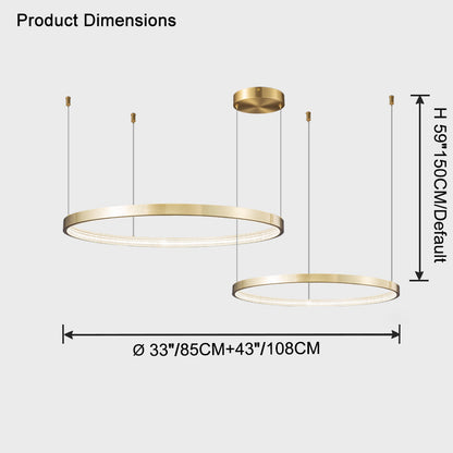 WOMO Circular Led Horizontal Chandelier-WM2345