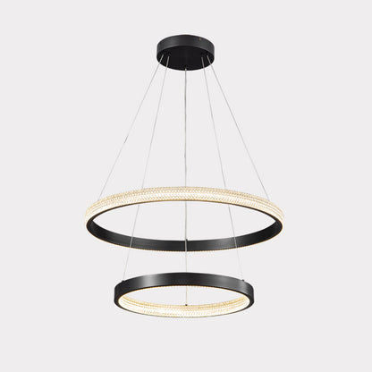 WOMO Tiered Circular Led Brass Chandelier-WM2347