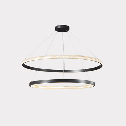 WOMO Tiered Circular Led Brass Chandelier-WM2347