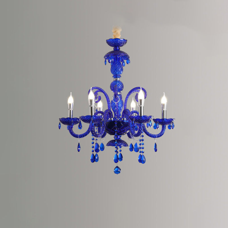 WOMO Victorian Blue Crystal Chandelier-WM2348