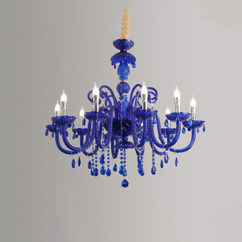 WOMO Victorian Blue Crystal Chandelier-WM2348