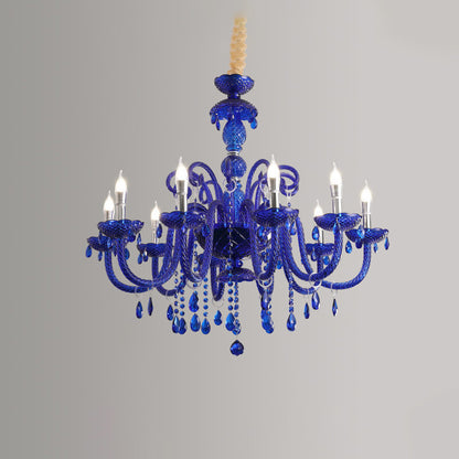 WOMO Victorian Blue Crystal Chandelier-WM2348