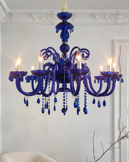 WOMO Victorian Blue Crystal Chandelier-WM2348