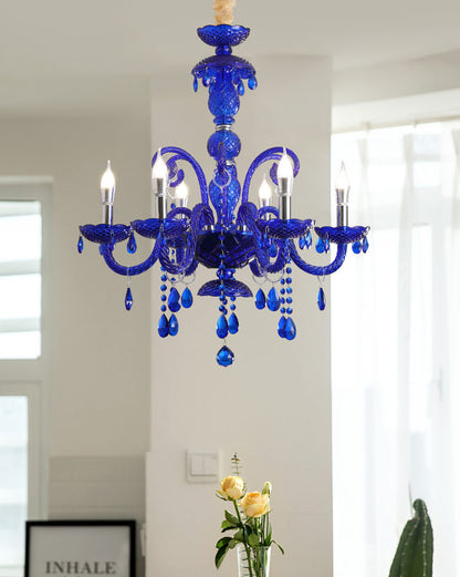 WOMO Victorian Blue Crystal Chandelier-WM2348