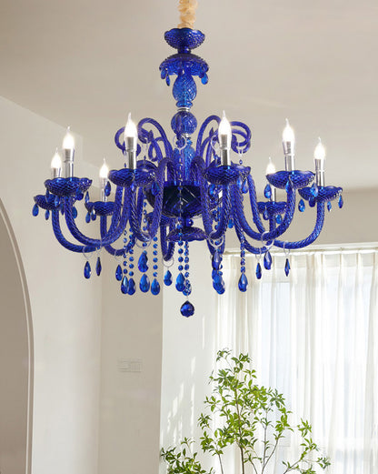 WOMO Victorian Blue Crystal Chandelier-WM2348