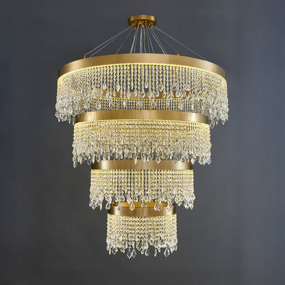 WOMO Cascading Crystal Chandelier-WM2350