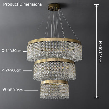 WOMO Cascading Crystal Chandelier-WM2350