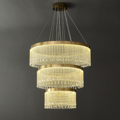 WOMO Cascading Crystal Chandelier-WM2350