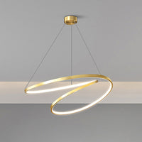 WOMO Swirl Led Brass Pendant Light-WM2354
