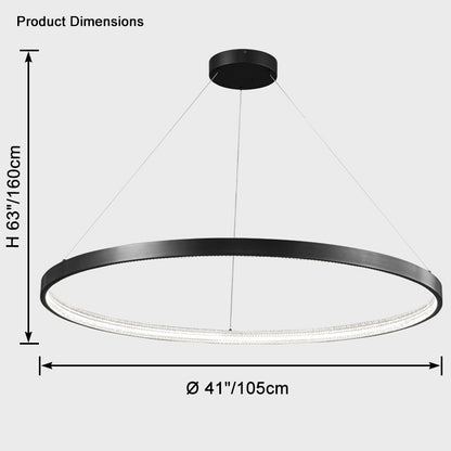 WOMO Circular Led Brass Chandelier-WM2357