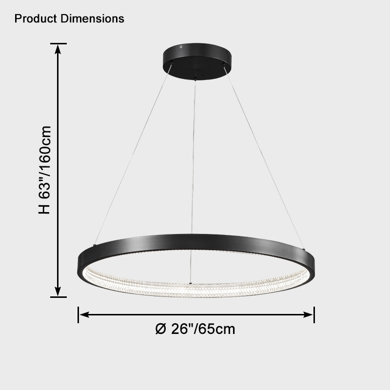 WOMO Circular Led Brass Chandelier-WM2357