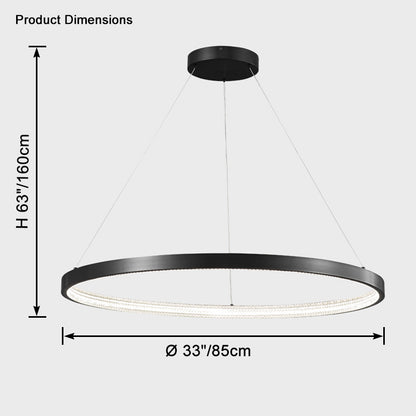 WOMO Circular Led Brass Chandelier-WM2357