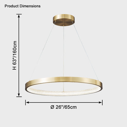 WOMO Circular Led Brass Chandelier-WM2357