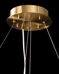WOMO Gold Crystal Prism Round Chandelier-WM2359