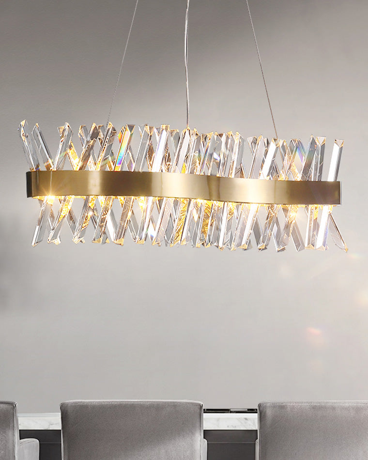 WOMO Crystal Prism Linear Chandelier-WM2360