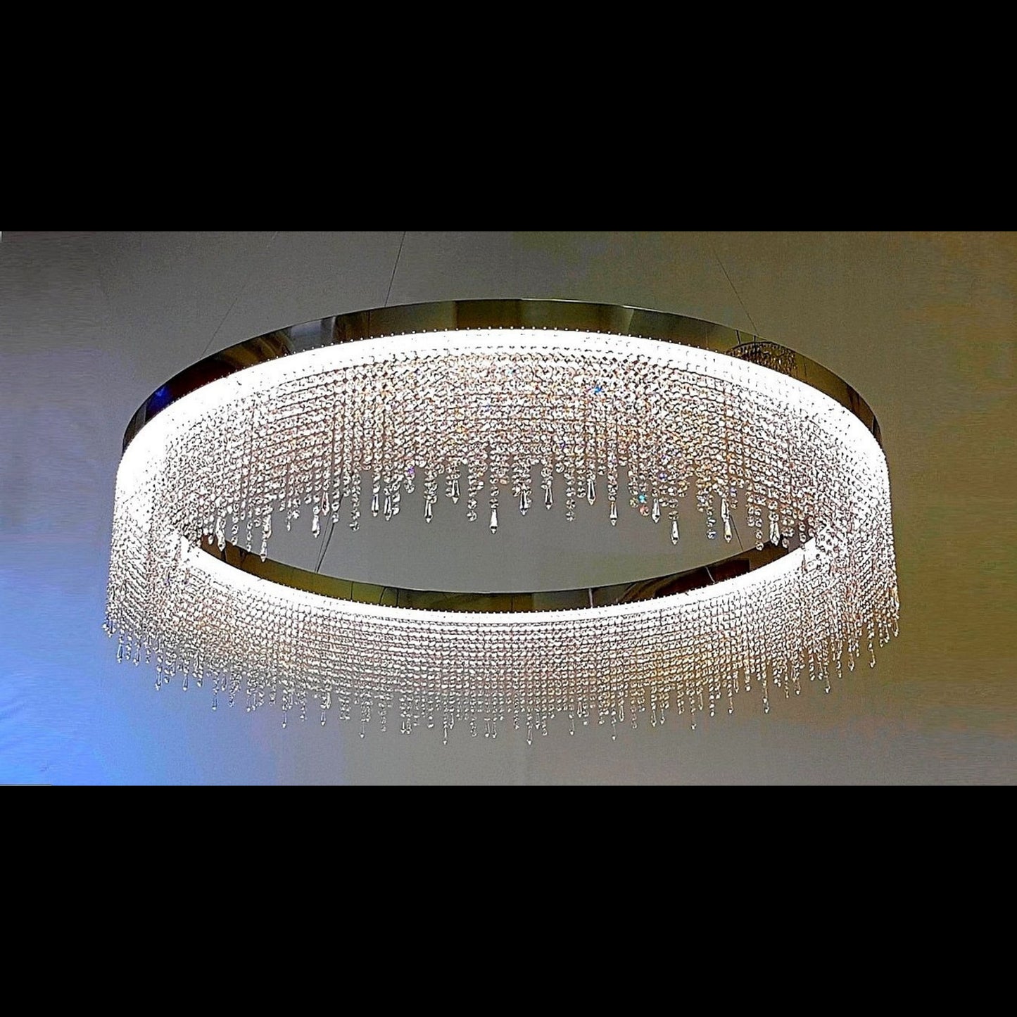 WOMO Fringe Round Crystal Chandelier-WM2362