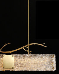 WOMO Rectangular Glass Chandelier-WM2364