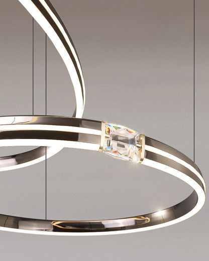 WOMO Black Led Ring Chandelier-WM2365